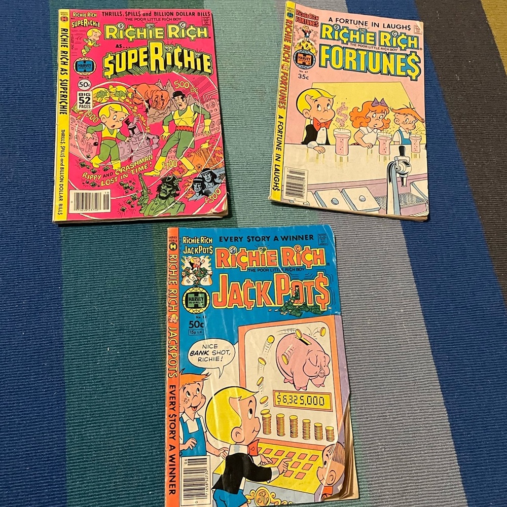 💰 Vintage Richie Rich Comics Super Ritchie Fortunes Jackpots 1979 1981 💰